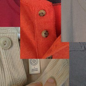 5 Warm, Long-Sleeved Shirts (L)